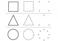 Раскраски фигуры, квадрат, треугольник, круг 