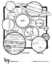 Обучающие раскраски, планеты, солнечная система 