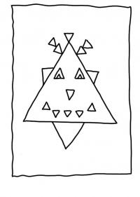 Раскраски формы, мордочка из треугольничков 