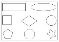 Раскраски формы, прямоугольник, эллипс, квадрат 