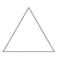 Раскраски формы, треугольник 