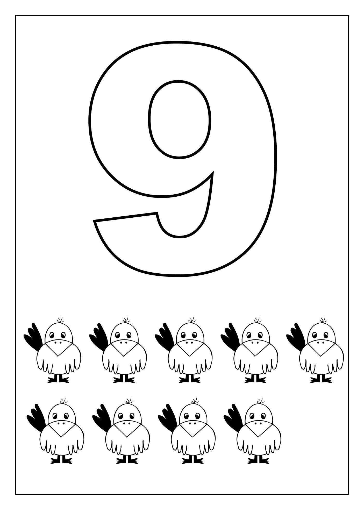 Как нарисовать цифру 9 с 9 углами