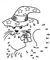 Графический диктант по клеточкам сложные, котенок в шляпе раскраска соединялка 