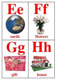 Буквы e, f, g, h 