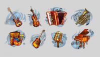 Карточки музыкальные инструменты 