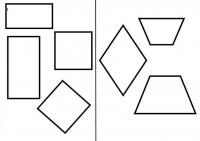 Фигуры из счетных палочек, квадрат, прямоугольник, ромб, трапеция 
